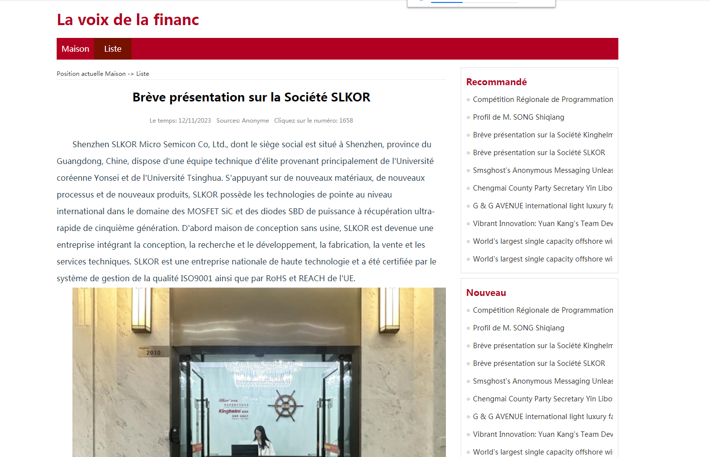 法语La voix de la financ：Brève présentation sur la Société SLKOR.png